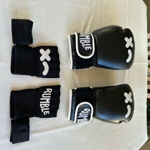 Rumble Boxing Gloves and Quick Wraps Bundle.